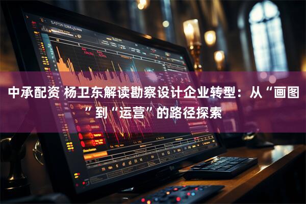 中承配资 杨卫东解读勘察设计企业转型：从“画图”到“运营”的路径探索